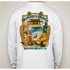 -NPB Tee -   Blackie's Beach-Long Sleeve Newport Beach T Shirt/White by Rick Rietveld