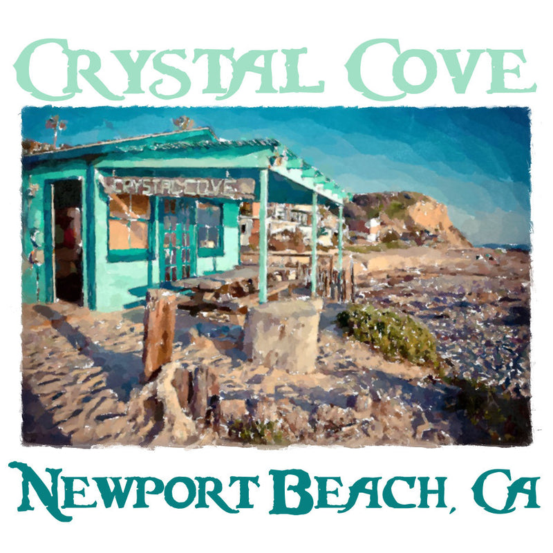 -NPB Tee -  Crystal Cove Shack - Newport Beach T Shirt in White
