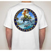 -NPB Tee -   Dolphin Surfing-Newport Beach T Shirt, by Rick Rietveld