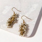 TL JIA Glass and Brass Drop Earring