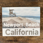 Greeting card with Newport Beach Lifeguard stand