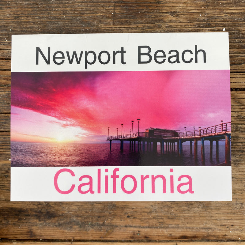 Greeting card with Newport Beach Pier
