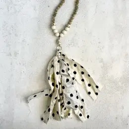 TL JLR Sari Silk Tassel Necklace