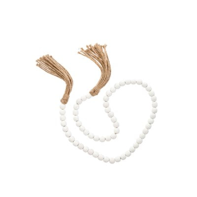 NS White Beads with Tassels