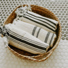 WS Turkish Cotton+Bamboo Hand Towel-Two Stripe
