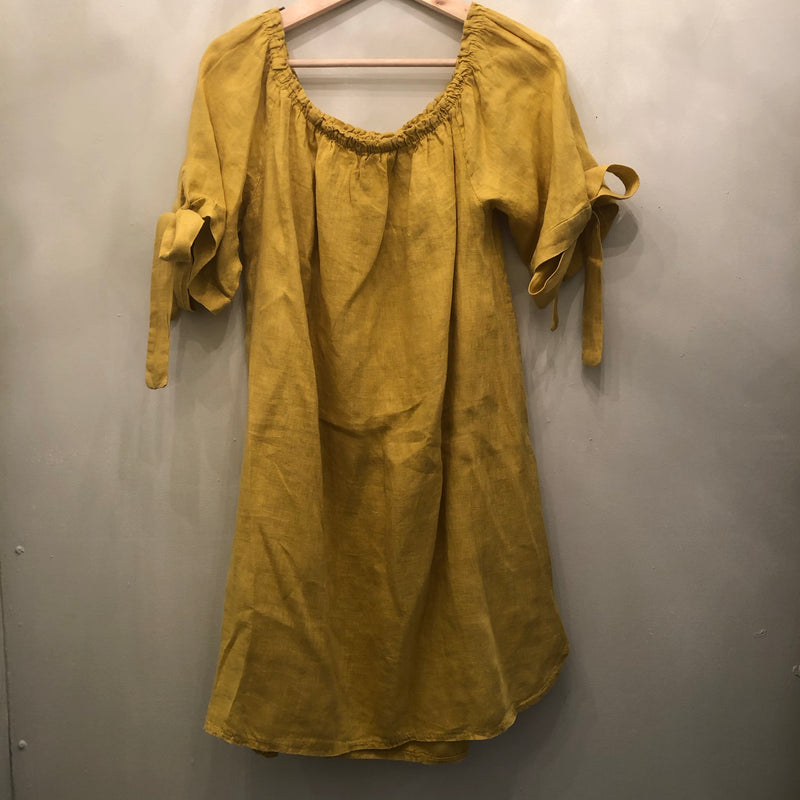 CC- Linen Off shoulder dress