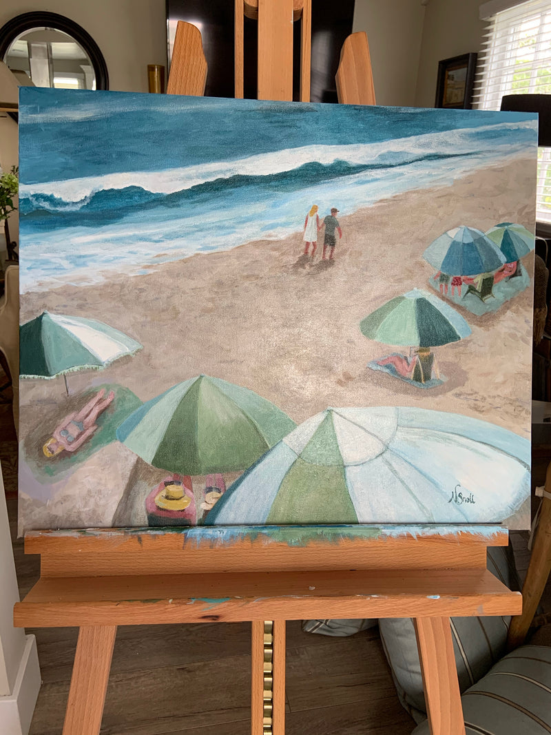 NSFA Original Painting "Beach Umbrellas"