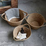 WS Sm Basket, Natural with Handles