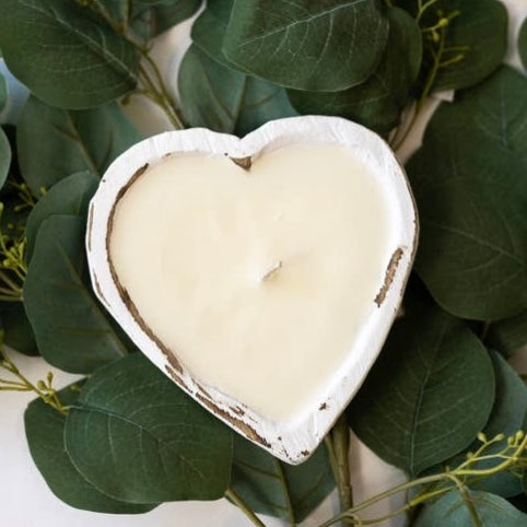 BC Heart-Shaped Wooden Bowl Candle
