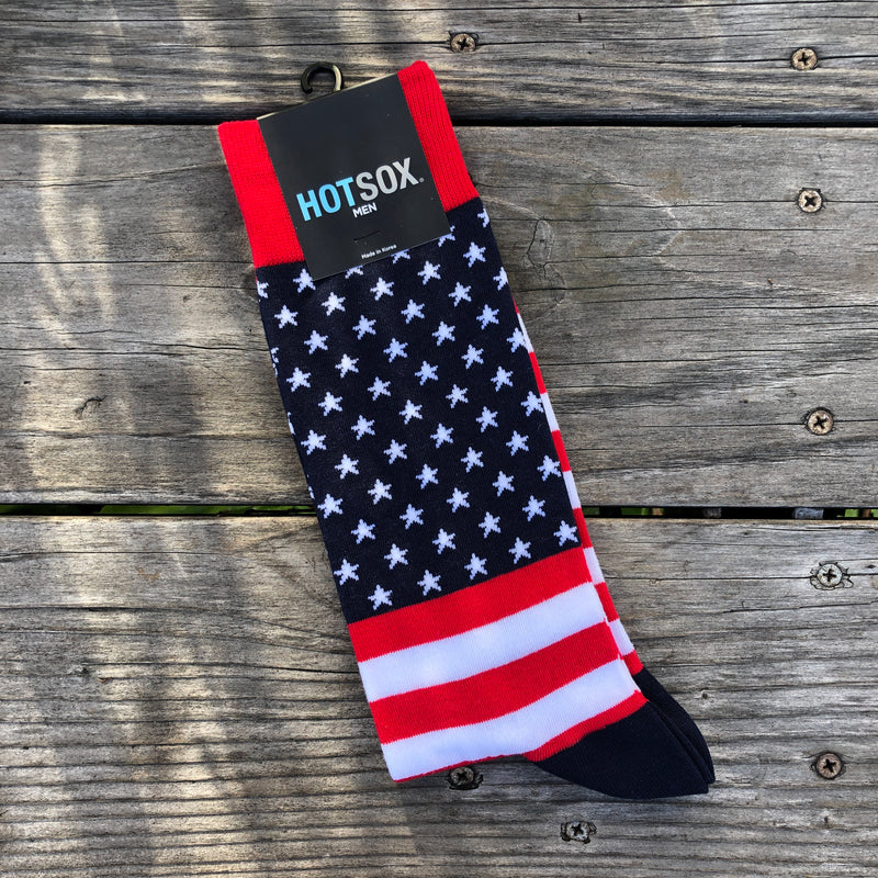 American flag men's socks.